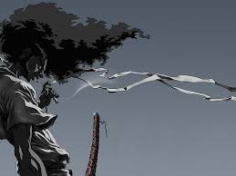 Afro (アフロ, afuro), or better known as afro samurai (アフロサムライ, afuro samurai) is the main protagonist of the afro samurai series. 5120x2880px Free Download Hd Wallpaper Smoking Swordsman Clip Art Anime Afro Samurai Low Angle View Wallpaper Flare