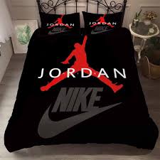 Black Red Jordan Bedding Set In 2020 Duvet Bedding Sets Bedding Sets Designer Bed Sheets