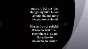 C unang be sai lomos roham tu au d. Holan Au Do Mangantusi Ho Lirik Youtube
