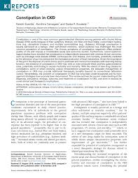 Pdf Constipation In Chronic Kidney Disease