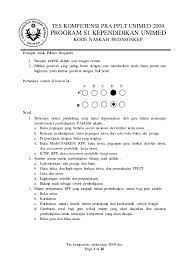 Soal Tes Kompetensi Pra Pplt 2009 Unimed