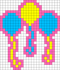 Pinkie Pie Cutie Mark Kandi Pattern Perler Bead Patterns Pony Bead Patterns Pearler Bead Patterns