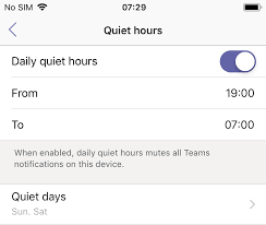 Notifications are still working though. Quiet Hours In Teams Lync Se
