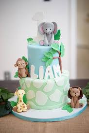 1st Birthday Cake For Baby Boy 1 Year With Name Happy 1st Birthday Liam Safari Birthday Cakes Boys 1st Birthday Cake Animal Birthday Cakes