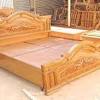 Teak wood super king size rustic natural queen anne style four poster canopy bed. 1