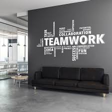Teamwork Wall Decal Teamwork Decal Office Wall Art Office Etsy Office Wall Decals Office Wall Design Office Wall Graphics
