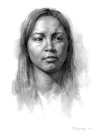 Basic Black And White Portrait Drawing A Graphite Charcoal Powder Portrait I Did Of Kristina If You Want To Learn How To Draw Portraits Like This You Can Als Portrait Drawing Portrait Drawings