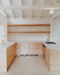 Exposed Shelving Douglas Fir Plywood Marble Kitchen Style Home Remodeling Kitchen Design