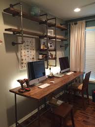 15 diy floating gaming desk. Custom Desk Shelves Made From Wood Pipe Album On Imgur