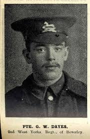Private George William Dayes (1892-1916) of Beverley