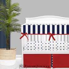 Navy Blue Red Stars And Stripes Americana Baby Boy Crib Bedding Set Decor 2 Ur Door