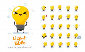 Set Of Cartoon Of Light Bulb Illustration Cartoon Light Bulb Light Bulb Illustration Light Bulb