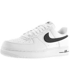 Nike Air Force 1 White Black Swoosh Pin On Nike
