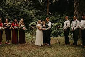 Taylor And Nolan Had Their Intimate Forest Wedding At Shangri La On The Green In Enumclaw Wa This Forest Wedding Tacoma Wedding Intimate Wedding Photographer