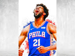 #joel embiid #ben simmons #philadelphia 76ers #sixers #nba #ben set him up for the joke and still couldn't stop himself from laughing jidshfihs #i love them so much their relationship has gotten so. Joel Embiid Philadelphia 76ers Poster Print Sports Art Etsy In 2021 Philadelphia 76ers 76ers Poster Prints