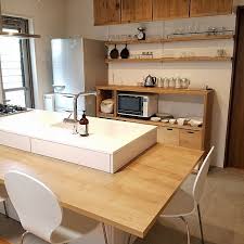 キッチン lixil リシェルplat lixilキッチン l字テーブル などのインテリア実例 2018 08 31 08 59 21 roomclip ルームクリップ キッチン 台所 棚 小さなキッチン