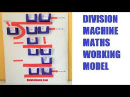 Math Working Model Division Machine For School Kids Tlm Howtofunda Diy Youtube Math Models Math Projects Math