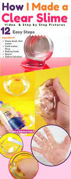 You can make a great fluffy version of slime with a few simple ingredients. No Borax See Through It 12 Steps Diy Clear Slime Video N Pictures How To Make Transparent Slime 100ml Of Clear Clear Glue Slime Clear Slime Slime Videos