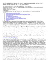 Pdf The Social Construction Of Violence The Case Of Sexual And Domestic Violence