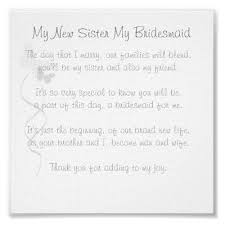 Sister In Law Bridesmaid Poems Bridesmaid Be My Bridesmaid