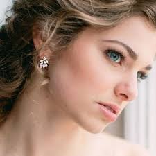 Silver Bridal Earrings • CZ Bridal Earrings • Stud Earrings • Wedding  Earrings • Bridesmaid Earrings • Wedding Studs • Bridal Jewelry • 4453