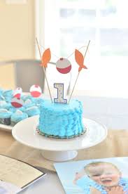 1st Birthday Smash Cake For 1 Year Old Boy Caught The Big One Smash Cake First Birthday Party Smash Cake Fishing Theme Smash Cak Smash Cake First Birthday First Birthday Parties Birthday Cake Smash