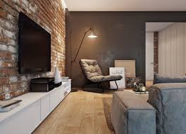 5 Houses That Put A Modern Twist On Exposed Brick Brick Living Room Exposed Brick Wall Living Room Brick Wall Living Room