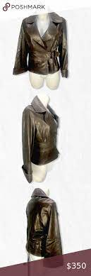 Brown Leather Buckle Closure Punto Jacket 6 In 2020 Brown Leather Jacket Leather Buckle Brown Leather
