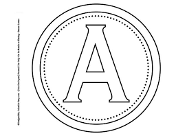 free 8 inch white circle printable banner letters a z printable party com