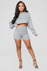 Next up are the athletic shorts, if you are planning to wear your gym shorts outside the gym too, these are a great pick. Sweater Set Knit Shorts Crop Sweater Beachside Bunny