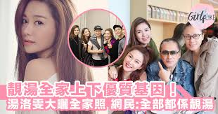 She is the niece of hong kong actor kent tong. æ¹¯æ´›é›¯å¤§æ›¬å…¨å®¶ç…§ ä¸€å®¶åŸºå› å¼·å¤§ å€‹å€‹æ˜Žæ˜Ÿç›¸ ç¶²æ°' å…¨éƒ¨éƒ½ä¿‚éšæ¹¯ Topbeauty