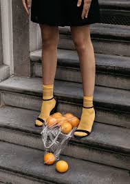 How To Wear Socks With Sandals The Fashion Cuisine Shoes Editorial Bright Sock Fashion Photography Editorial