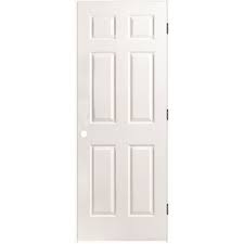 Masonite 28 In X 80 In Textured 6 Panel Primed White Right Handed Hollow Core Composite Single Prehung I Prehung Interior Doors Tall Cabinet Storage Masonite