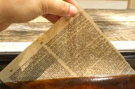 Once the solution has had time to sit and work its magic, use a clean towel or paper towel to absorb both the coffee and cleaning solution. How To Antique Paper Using Coffee Staining