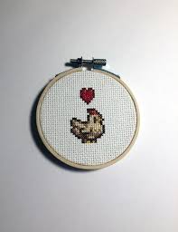 They can be purchased from marnie's ranch for 800g each, they can also be hatched from incubators with an egg if the player has a big coop or above. Stardew Valley Chicken With Heart Cross Stitch Etsy In 2021 Cross Stitch Heart Cross Stitch Art Cross Stitch