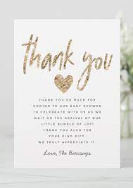 Glam Gold Glitter Heart Baby Shower Thank You Card Zazzle Com In 2021 Heart Baby Shower Baby Shower Thank You Cards Baby Shower Thank You