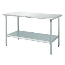 Ebss4 stainless enclosed base work table. John Boos Stainless Steel Top Work Tables