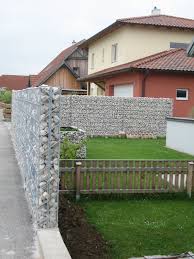 Gabionenzaun Garten Landschaftsbau Gabionenzaun Garten