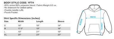 37 Reasonable Youth Size Chart For Hoodies