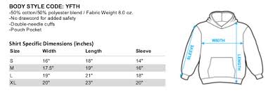 37 reasonable youth size chart for hoodies