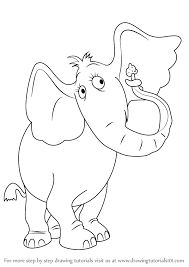 Learn How To Draw Horton The Elephant From Horton Hears A Who! (Horton Hears  A Who!) Step By Step : Drawing Tutorials
