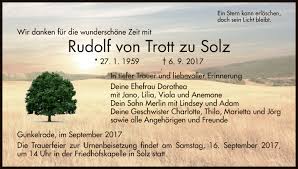 Ja, alle planeten sind aus derselben wolke aus gas und staub entstanden. Traueranzeigen Von Rudolf Von Trott Zu Solz Trauer Hna De