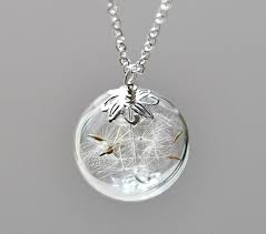 Dandelion Necklace Silver Make A Wish Glass By Thehanginggarden 28 00 Dandelion Necklace Beautiful Jewelry Jewelry