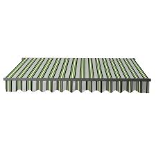 Sold and shipped by spreetail. Retractable Patio Awning 10 X 8 Feet Multi Striped Green With Black Frame Aleko