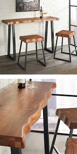 A live edge dining table or coffee table, for instance, can look awesome no matter where you put it, whether it's a contemporary. The Torrani 3 Piece Counter Height Pub Set Is Ideal For Small Home Or Small Spaces Black Metallic U Shaped Legs Bring Out The Pub Table Sets Pub Set Pub Table