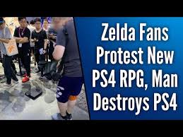 Zelda Fans Protest New Ps4 Rpg For Copying Breathe Of The Wild Man Destroys Ps4 Youtube