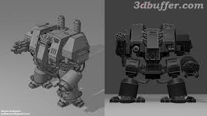Dreadnought Warhammer 40k Unity3d Unity 3d Blender Tutorial 3d Models Shaders Image Effects 3d Models 3d Drawing Tutorial 3d Drawings Drawing Tutorial