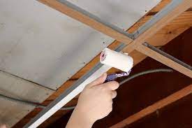 Diy Drop Ceiling Replacement The Home Depot Blog Dropped Ceiling Diy Drop Ceiling Drop Ceiling Makeover