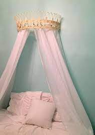 This canopy bed will create a wonderland in your princess's room. Crown Canopy Crown Canopy For Girls Room Bed Canopy Crown Etsy Bed Crown Canopy Bed Crown Princess Canopy Bed