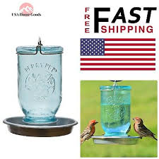 This project has been on my to do list for quite a while! Blue Perky Pet Mason Jar Wild Bird Waterer 783